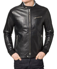 Men Lambskin Genuine Leather Jacket MJ 89