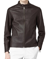Men Lambskin Genuine Leather Jacket MJ 91