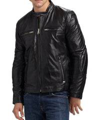 Men Lambskin Genuine Leather Jacket MJ 93