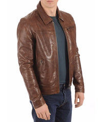 Men Lambskin Genuine Leather Jacket MJ 96