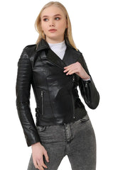 Women Genuine Leather Jacket WJ160 SkinOutfit