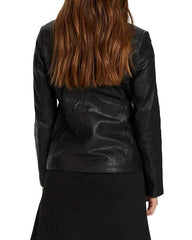 Women Genuine Leather Blazer Coat WB 06