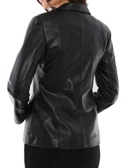 Women Genuine Leather Blazer Coat WB 10