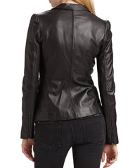 Women Genuine Leather Blazer Coat WB 13