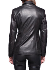 Women Genuine Leather Blazer Coat WB 17