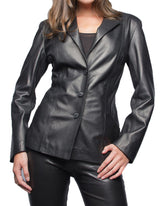 Women Genuine Leather Blazer Coat WB 19