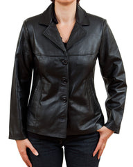 Women Genuine Leather Blazer Coat WB 20