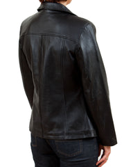 Women Genuine Leather Blazer Coat WB 20