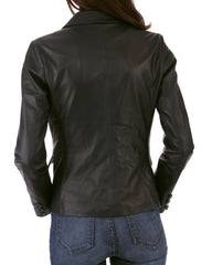 Women Genuine Leather Blazer Coat WB 33