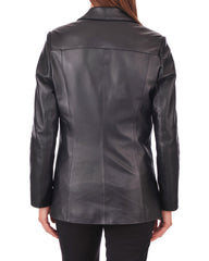 Women Genuine Leather Blazer Coat WB 35