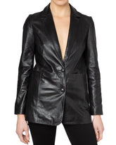 Women Genuine Leather Blazer Coat WB 36