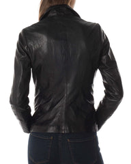 Women Genuine Leather Blazer Coat WB 44