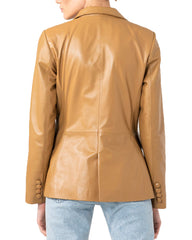 Women Genuine Leather Blazer Coat WB 49