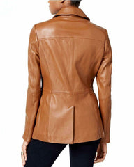 Women Genuine Leather Blazer Coat WB 52