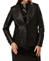 Women Genuine Leather Blazer Coat WB 57