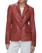 Women Genuine Leather Blazer Coat WB 59
