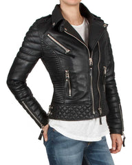 Women Lambskin Genuine Leather Jacket WJ 01