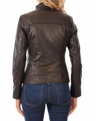Women Lambskin Genuine Leather Jacket WJ 03