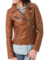 Women Lambskin Genuine Leather Jacket WJ 04