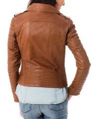 Women Lambskin Genuine Leather Jacket WJ 04