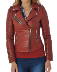 Women Lambskin Genuine Leather Jacket WJ 05