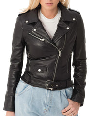 Women Lambskin Genuine Leather Jacket WJ 06