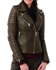 Women Lambskin Genuine Leather Jacket WJ 13