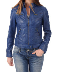Women Lambskin Genuine Leather Jacket WJ 15