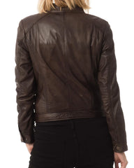 Women Lambskin Genuine Leather Jacket WJ 16