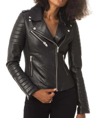 Women Lambskin Genuine Leather Jacket WJ 17