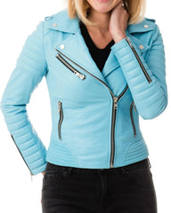 Women Lambskin Genuine Leather Jacket WJ 18