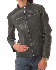Women Lambskin Genuine Leather Jacket WJ 22