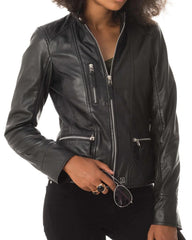 Women Lambskin Genuine Leather Jacket WJ 23