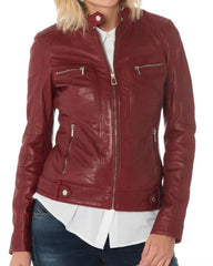 Women Lambskin Genuine Leather Jacket WJ 28