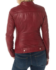 Women Lambskin Genuine Leather Jacket WJ 28