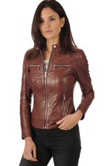 Women Genuine Leather Jacket WJ 21