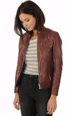 Women Genuine Leather Jacket WJ 21