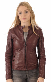 Women Genuine Leather Jacket WJ 26