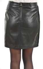Women Genuine Leather Skirt WS 08