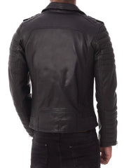 Men Lambskin Genuine Leather Jacket MJ207 freeshipping - SkinOutfit