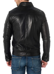 Men Lambskin Genuine Leather Jacket MJ246 freeshipping - SkinOutfit