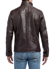 Men Lambskin Genuine Leather Jacket MJ305 freeshipping - SkinOutfit