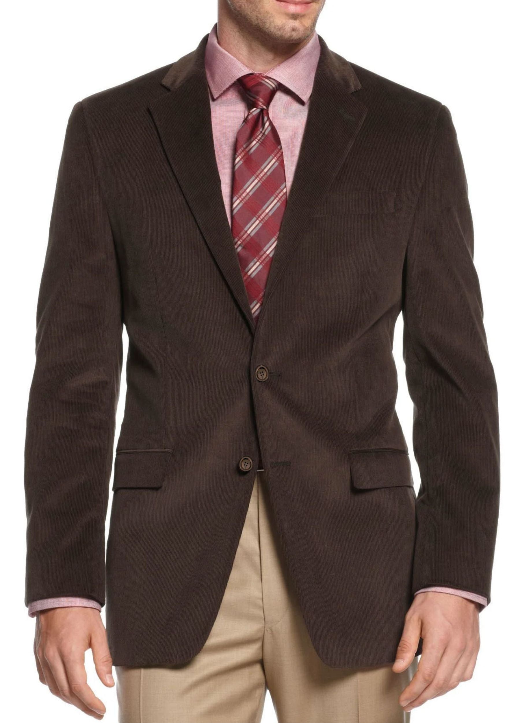 Men's Corduroy Sport Coat Blazer Jacket Brown – SkinOutfit