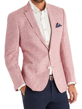 Men's Pure Cotton Linen Jacket Pink SkinOutfit