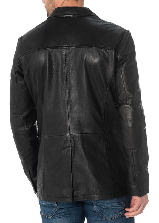 Men Genuine Leather Blazer Sport Coat 42 SkinOutfit