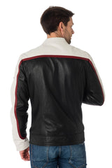 Men Genuine Leather Jacket MJ 16 freeshipping - SkinOutfit