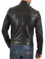 Men Lambskin Genuine Leather Jacket MJ377 freeshipping - SkinOutfit