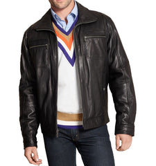 Men Lambskin Genuine Leather Jacket MJ355 freeshipping - SkinOutfit