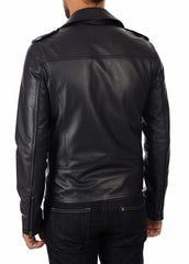 Men Lambskin Genuine Leather Jacket MJ464 freeshipping - SkinOutfit