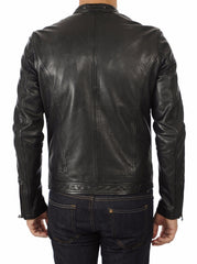 Men Lambskin Genuine Leather Jacket MJ471 freeshipping - SkinOutfit